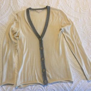 Tory Burch cashmere button down sweater. Size M